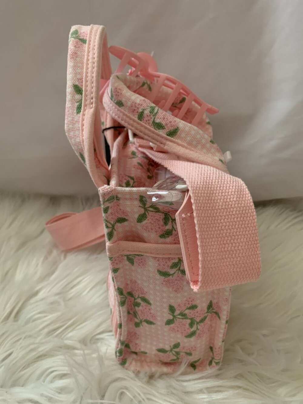 MADDEN GIRL Gingham Floral Mini Tote with Wristlet (+BONUS) - Picture 5 of 7